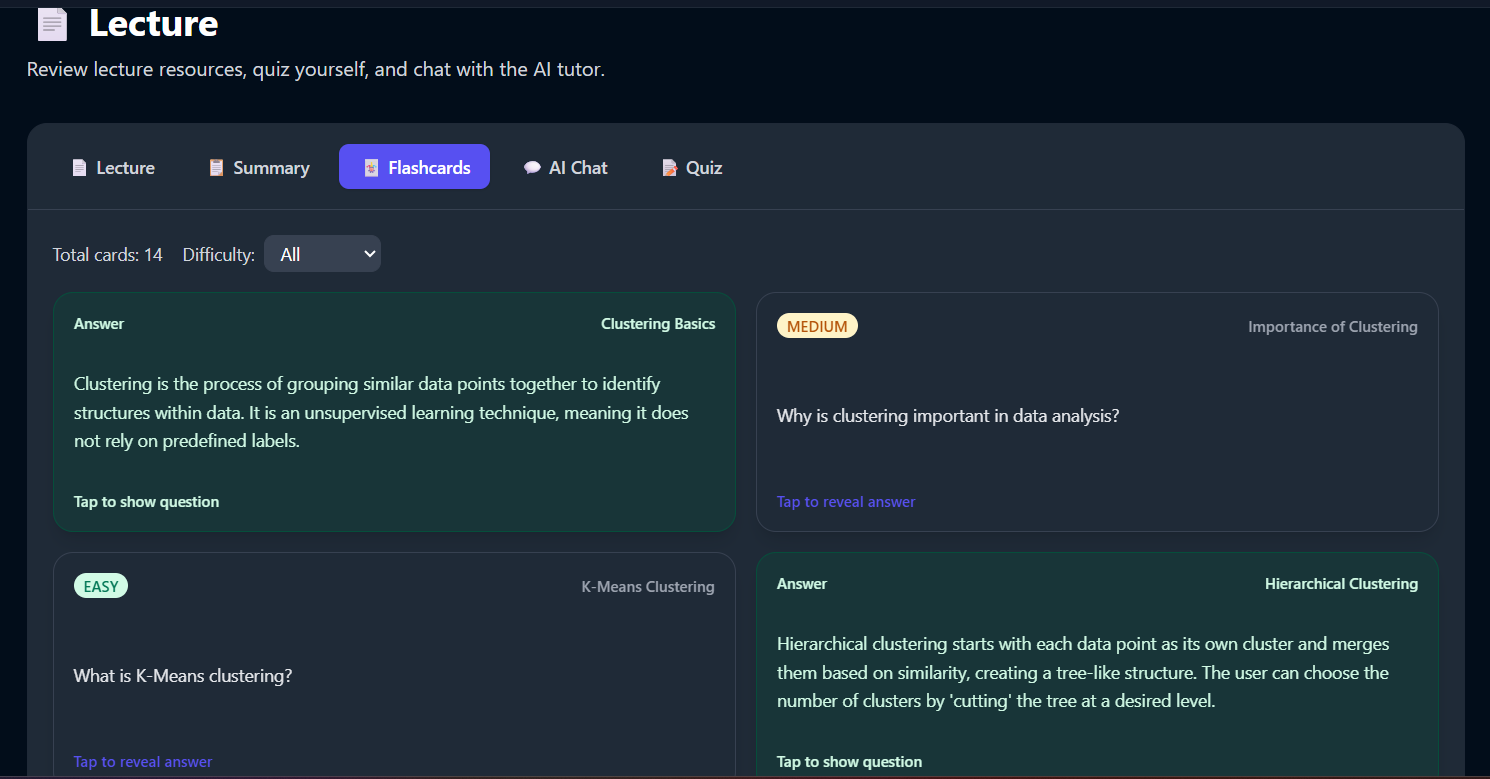 Interactive Flashcards
